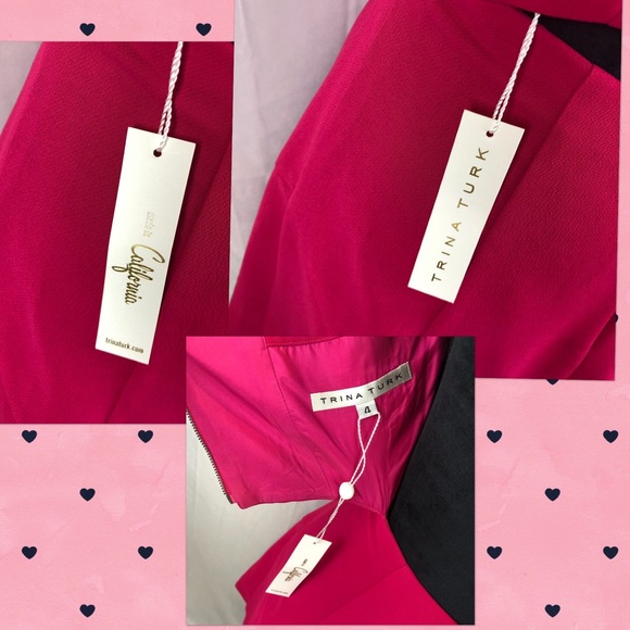 Trina Turk Hot Pink Double Zip Mini-Sundress NWT - Picture 2 of 7